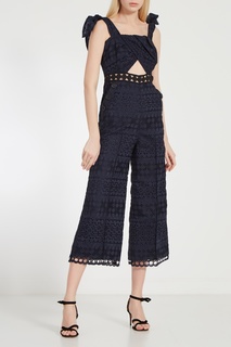 Кружевной комбинезон с открытыми плечами Self Portrait