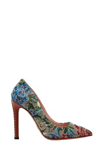 Разноцветные туфли из текстиля и кожи Ermanno Scervino