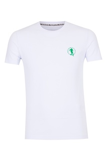 Белая футболка с логотипом Bikkembergs