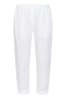 Укороченные белые брюки Marina Rinaldi