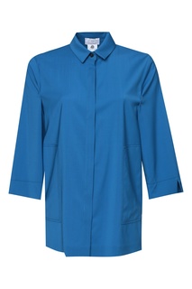 Синяя рубашка из шерсти Marina Rinaldi