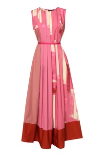 Розовое платье в складку Marina Rinaldi