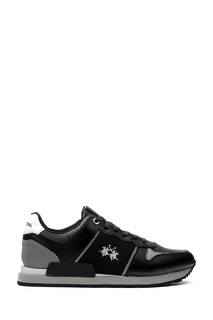 Серо-бело-черные комбинированные кроссовки La Martina