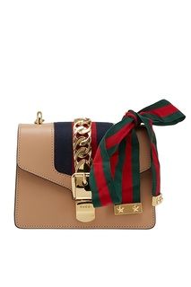 Кожаная сумка Sylvie Gucci