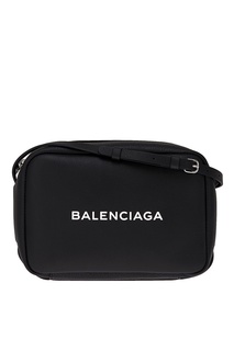 Черная кожаная сумка с логотипом Balenciaga