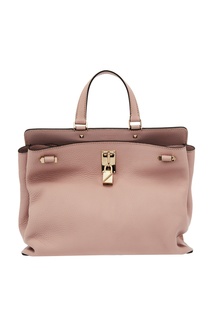 Бежевая сумка из кожи Valentino