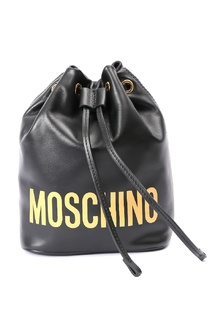 Кожаная сумка с рисунком Moschino