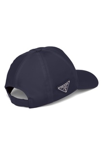 Синяя кепка с логотипом Prada