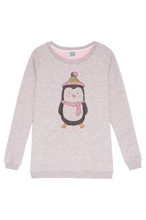 Хлопковый свитшот «Пингвин розовый» Lisa&Leo