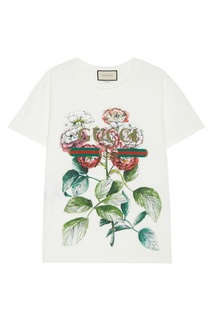 Хлопковая футболка с цветами Gucci