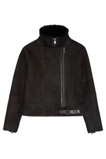 Черная дубленка на молнии J Brand