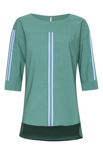 Зеленая хлопковая блуза Marina Rinaldi