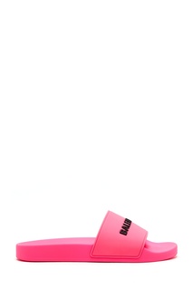 Розовые пантолеты с логотипом Pool Balenciaga
