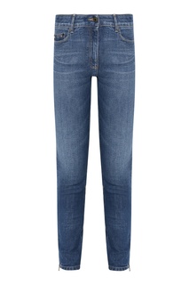 Узкие джинсы с вышивкой Moschino