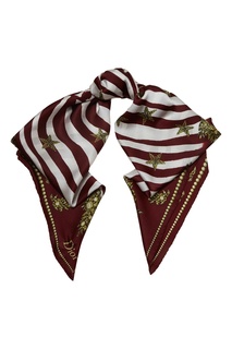 Шелковый шарф бордового цвета Dior