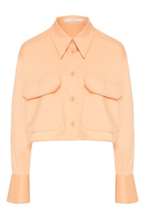 Укороченная рубашка персикового цвета Low Classic