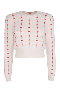 Кашемировый джемпер с рисунком Miu Miu