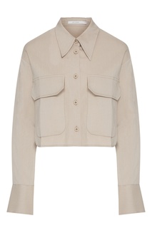 Укороченная бежевая рубашка Low Classic