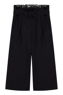 Темно-синие брюки с поясом Bonpoint