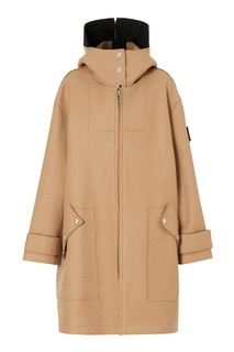 Шерстяное пальто с капюшоном Burberry