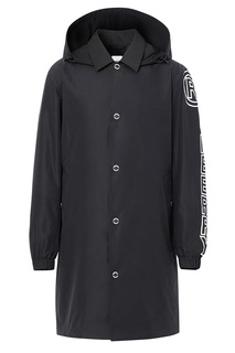 Хлопковое полупальто со съемным капюшоном Burberry