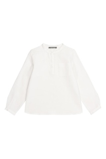 Белая блуза на пуговицах Bonpoint