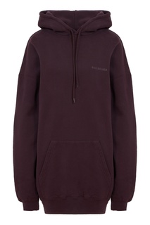Фиолетовое худи из хлопка Balenciaga