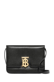 Сумка из черной зернистой кожи Burberry