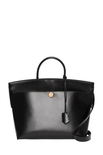 Черная кожаная сумка с одной ручкой Burberry