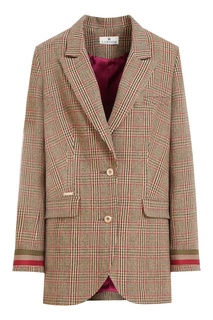 Однобортный жакет в клетку Laroom