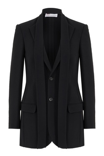 Черный жакет с воротником-шарфом Red Valentino