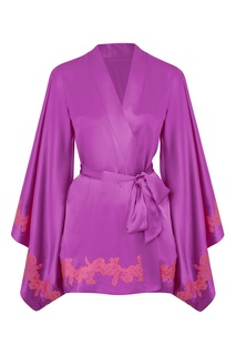 Кимоно из шелка цвета фуксии с вышивкой Cailine Agent Provocateur