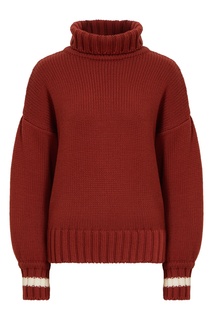 Свитер из шерсти терракотового цвета Laroom