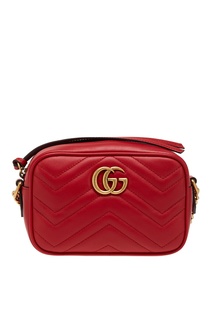 Красная кожаная сумка GG Marmont Gucci