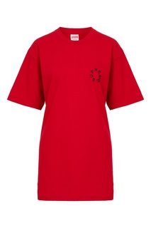 Красная футболка Supreme T-Shirt Marble