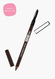 Карандаш для бровей Pupa TRUE EYEBROW PENCIL т.003 темно-коричневый, 1 г