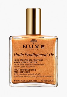 Масло для лица Nuxe Мерцающее, для тела и волос, сухое HUILE PRODIGIEUSE OR, 100 мл
