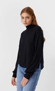 Stradivarius Укороченный Топ Soft Touch Женская Коллекция Черный L