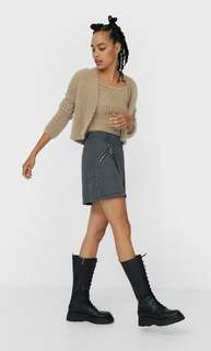 Stradivarius Юбка В Клетку Женская Коллекция Черный Xs