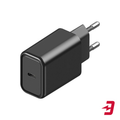 Сетевое зарядное устройство InterStep USB - TypeC Power Delivery 18W Black (IS-TC-PDMB1U18W-000B201)