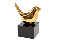 Статуэтка птичка золотая (garda decor) золотой 11x13x11 см.