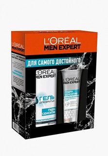 Набор для бритья LOreal Paris L'Oreal "Гель для бритья Гидра Сенситив + Крем после бритья Гидра Сенситив", 275 мл