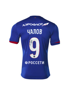 Футболка домашняя 2020/2021 с автографом ЧАЛОВА (M) ПФК ЦСКА