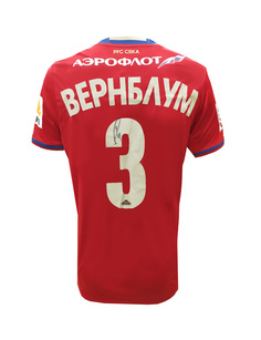 Игровая футболка домашняя 2016/2017 с автографом ВЕРНБЛУМА (L) ПФК ЦСКА