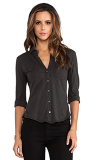 Рубашка с застёжкой на пуговицу с карманами - James Perse