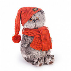 Одежда для мягкой игрушки Budi Basa Оранжевая вязаная шапка и шарф, 25 см