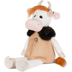 Мягкая игрушка Maxitoys Luxury Коровка Глаша в бежевом пальто, 23 см