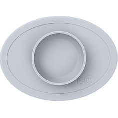 Тарелка с подставкой Ezpz Tiny Bowl светло-серая