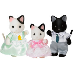 Игровой набор Sylvanian Families Семья черно-белых котов, 3 фигурки Эпоха Чудес