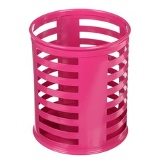 Стакан для пишущих принадлежностей круглый металл розовый Calligrata